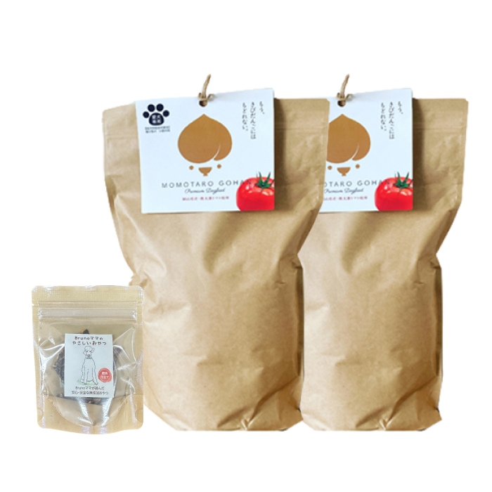 アニモファミール アニモフード 桃太郎ごはん 1.5kg 2個セット ブルーノママ 国産ごちそう牛ジャーキー付き ドッグフード 犬用 ペットフード 小粒タイプ 全年齢対応 国内製造プレミアムフード