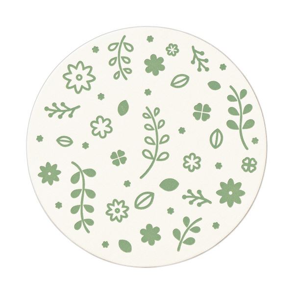 （まとめ）TANOSEE ペーパーコースターガーデン（丸） 厚さ1mm 100枚[x10]