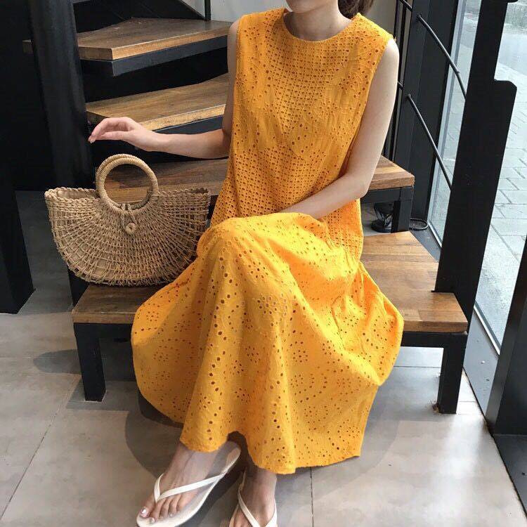 レディース ワンピース ロング マキシ丈 マキシワンピース ロングワンピース ロング丈 ノースリーブ