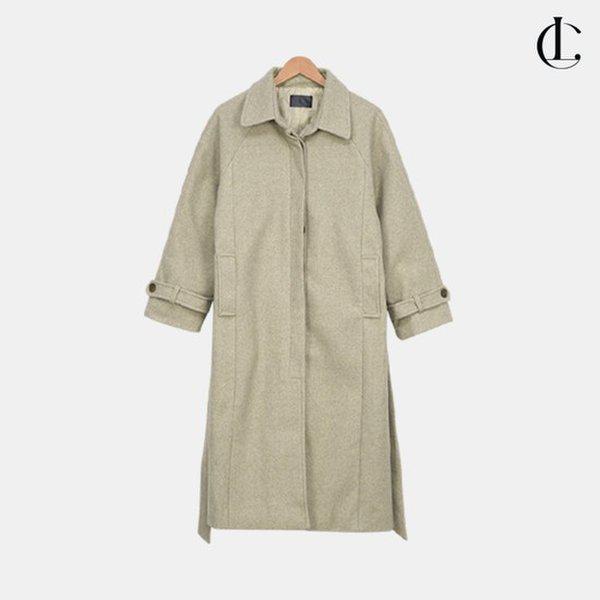 女性冬クラシックアウターベーシックシングルボタンジャケットロングストラップベルトコートLOLT003