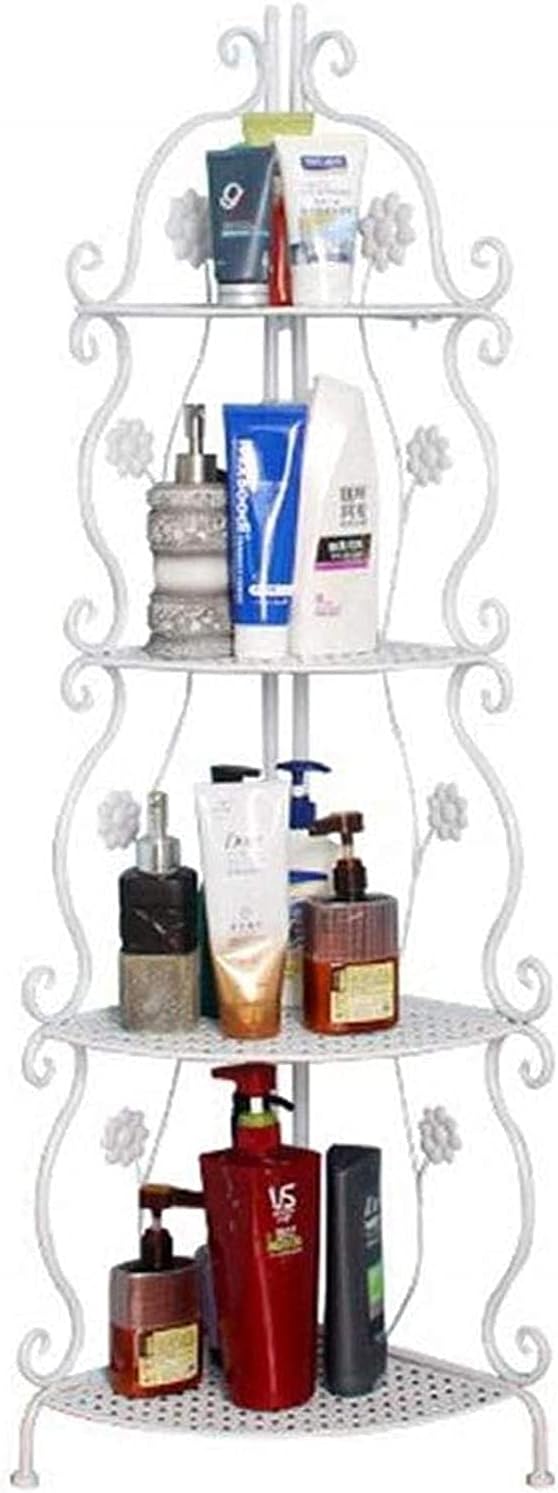 GHCXY Bathroom Hardware Floating Shelves Storage Shelf Bathroom Strong Iron Floor Bathroom Shower Ge