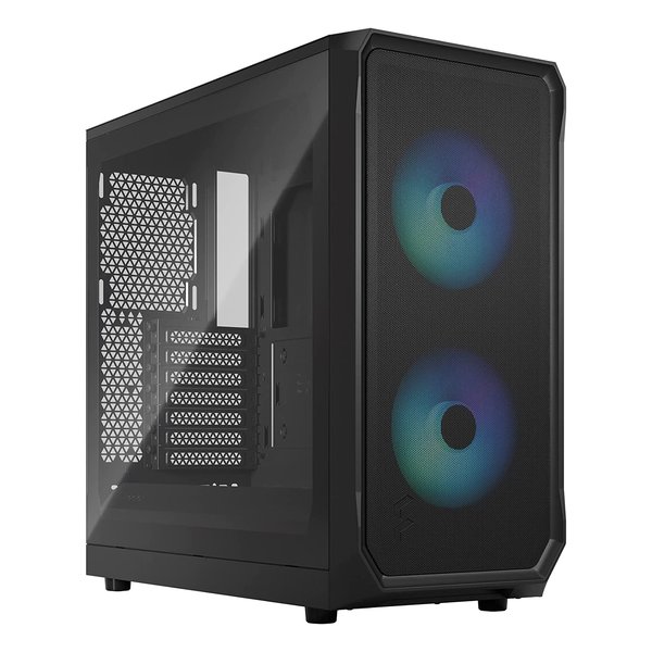 エアフロー重視 強化ガラスパネル採用 Focus 2 RGB Black TG Clear Tint FD-C-FOC2A-03