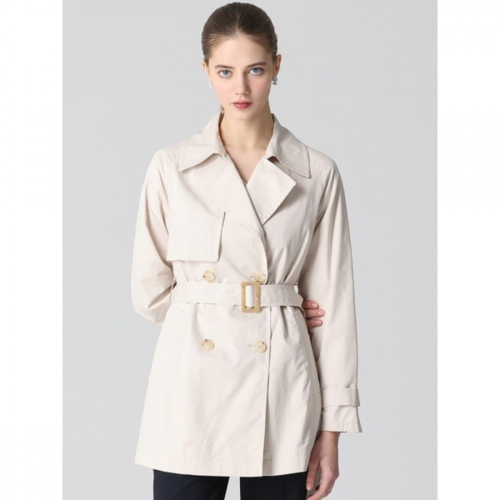 [SHS MISS] コットンブレンドベーシックハーフトレンチコート (価格:398,000ウォン)