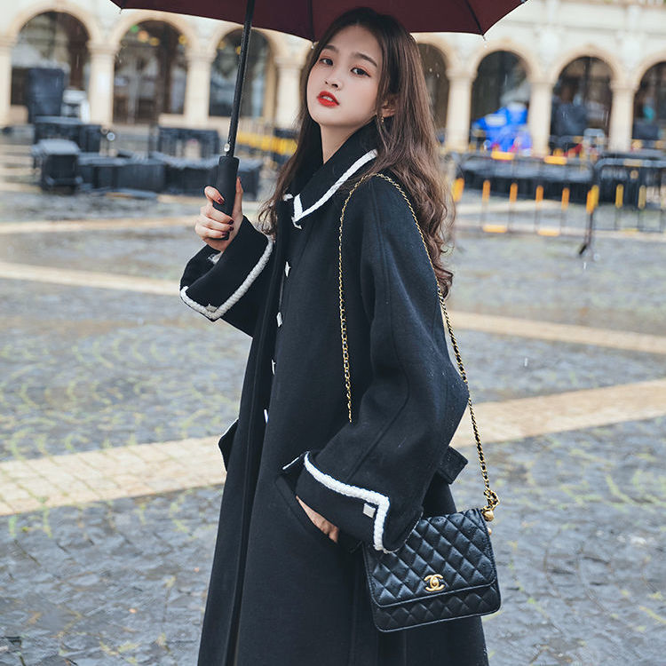 人気沸騰新柄追加 チェスターコート レディース 秋冬 厚手 黒 ロング丈 ラシャコートひざ下 厚手オーバー ゆったりアウター 通勤 着痩せ オシャレ 大人