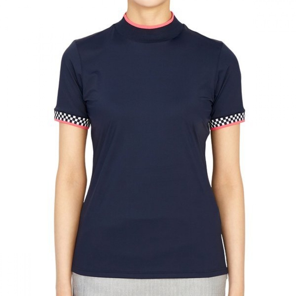 G-FOR ゴルフフェスウェイト G4LS22K94 TWT 女性用モックネックゴルフ半袖Tシャツ