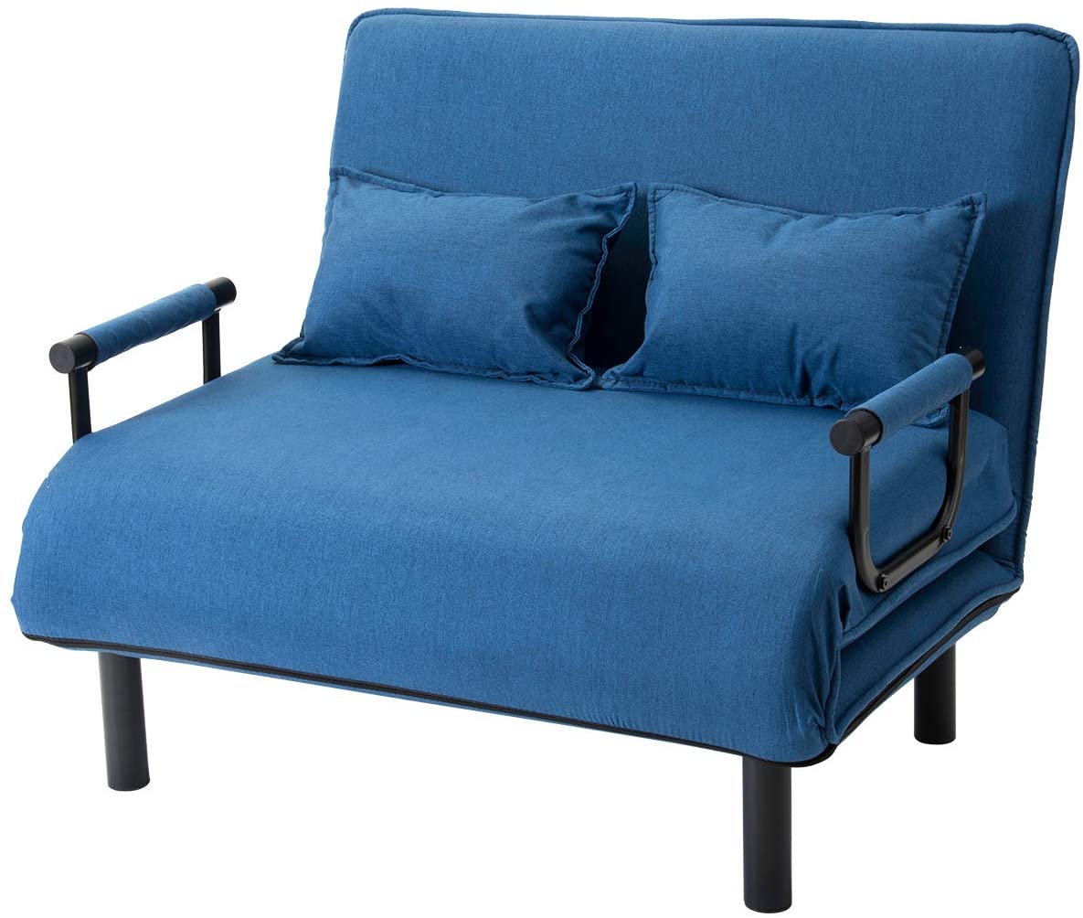 ソファベッド 折りたたみ 3WAY ファブリック生地 カウチソファー 肘付き 一人掛け 二人掛け カウチ リクライニング 一人暮らし 組立品