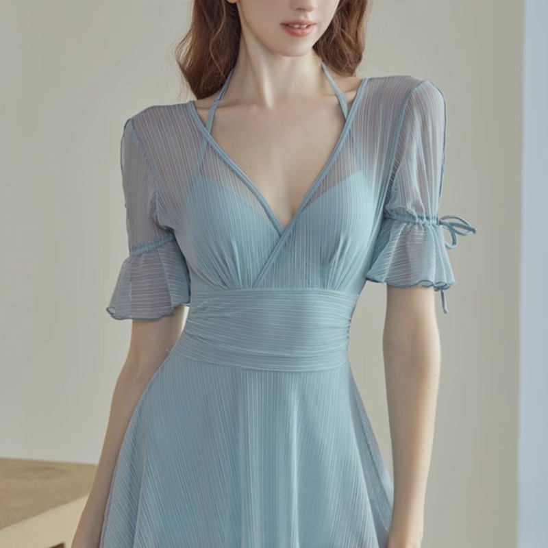 水着 ワンピース水着 体系カバー水着 ワンピース レース ウエストマーク 透け感 きれいめ 大人 おしゃれ スタイリッシュ 無地 レディース ママ 春 夏 海 ビーチ プール リゾート 旅行