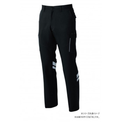 桑和 9666 カーゴパンツ(反射材付き) 95サイズ ブラック(4) SOWA