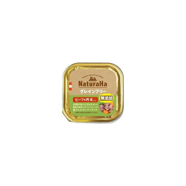 【1ケース】【お取り寄せ対象品】ナチュラハ グレインフリー ビーフ＆野菜入り(100g) *96個