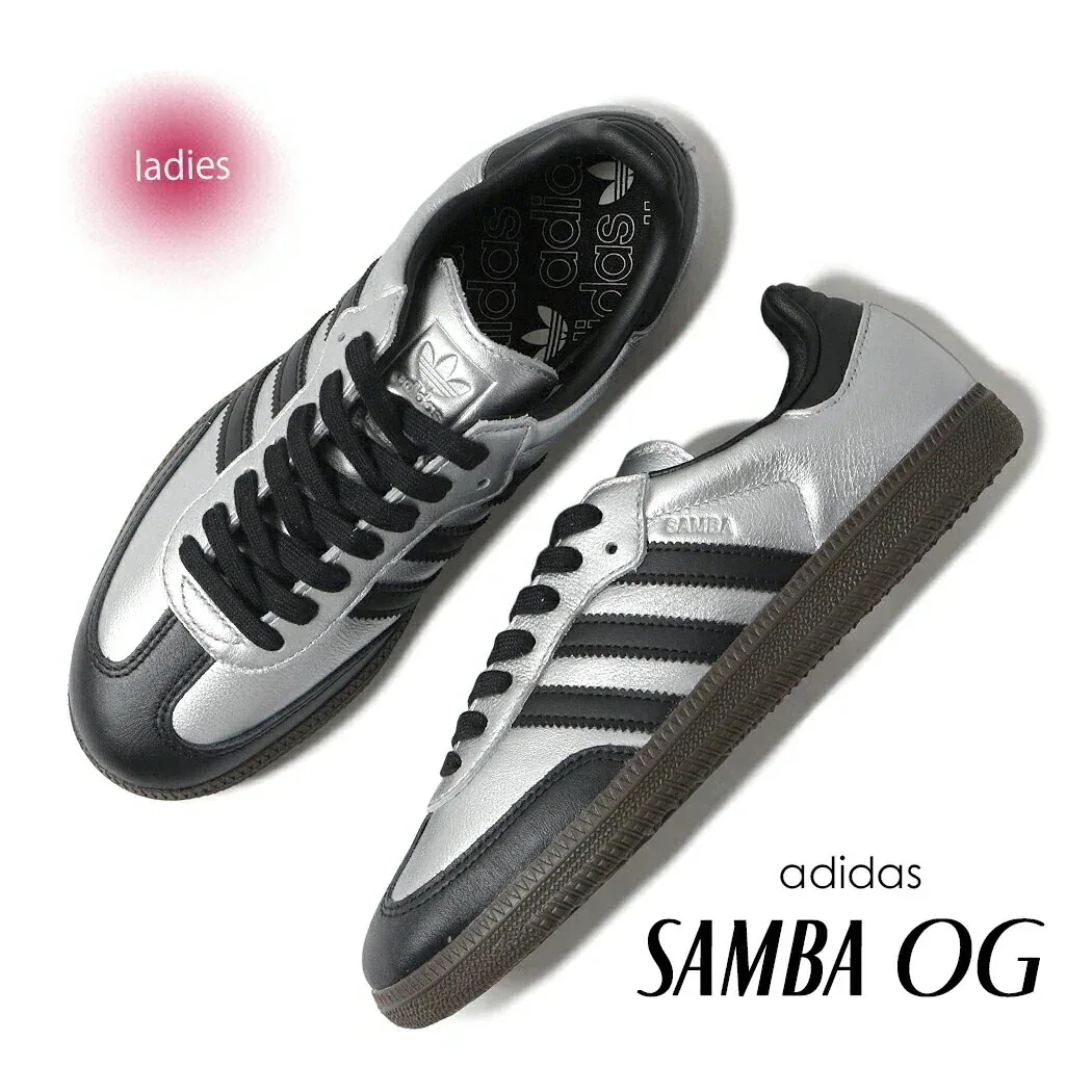 adidas アディダス SAMBA サンバ スニーカー シルバー メタリック OG SILVER METALLIC ( Y2K ローテク 銀色 レディース KI8464 )