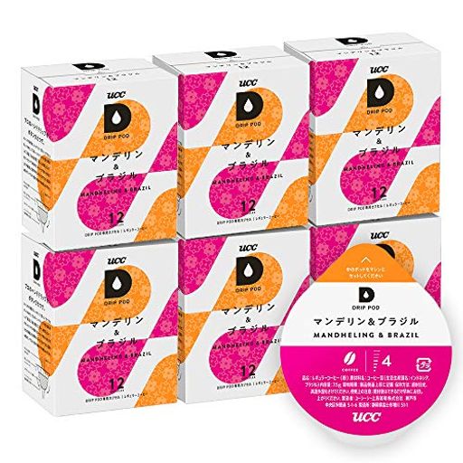 UCC ドリップポッド 専用カプセル マンデリン&ブラジル 12杯分 ×6箱 ポッド・カプセル 6,114円