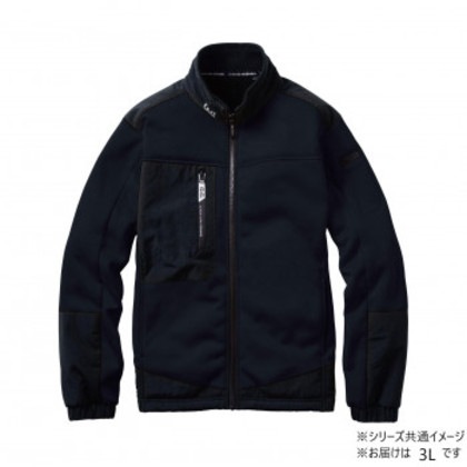 桑和 8524-00 防寒ブルゾン(ストレッチ.裏ボア) 3Lサイズ ブラック(4) G.G.
