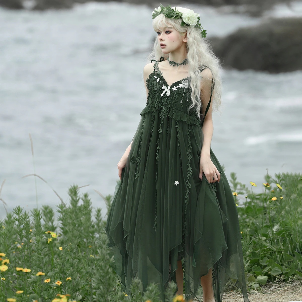 夏の新オリジナルデザインの漢の要素古代スタイルの女性の妖精のホルタードレス