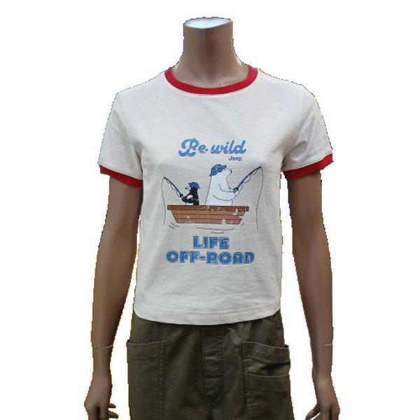 （女性）釣りクマ リンガー 半袖 Tシャツ JR2TSF212_BP_BP