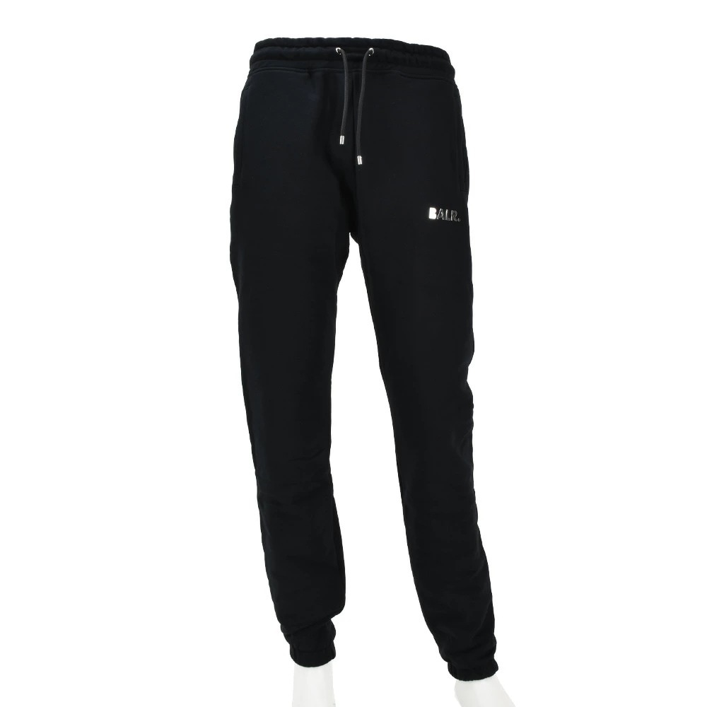 ボーラー スウェットパンツ メンズ ジョガーパンツ ウエストゴム 裏起毛 メタルロゴ ブラック 黒 BALR. REGULAR SATIN FOOTBALL SWEATPANTS【b14111059b