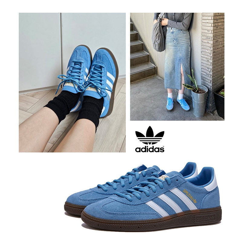 HANDBALL SPEZIAL BD7632 ハンドボール スペツィアル スニーカー シューズ スエード レザー レディース メンズ 青 ブルー 人気 韓国 クラシック 運動靴 おすすめ 紐