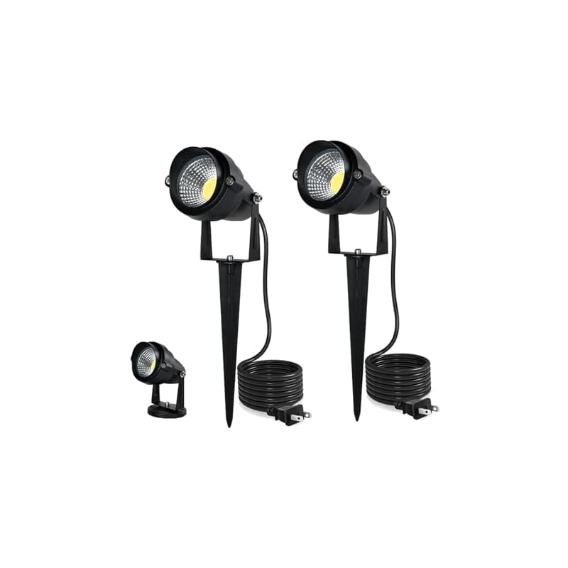 【国内即発】LED ガーデンライト 昼光色 6000K 10W 屋外用ライト 1180ルーメン ガーデンスポットライト IP66防水庭園灯 上下左右に回転可能 芝生ライト 風景ライト地中埋込型&壁掛 4,649円