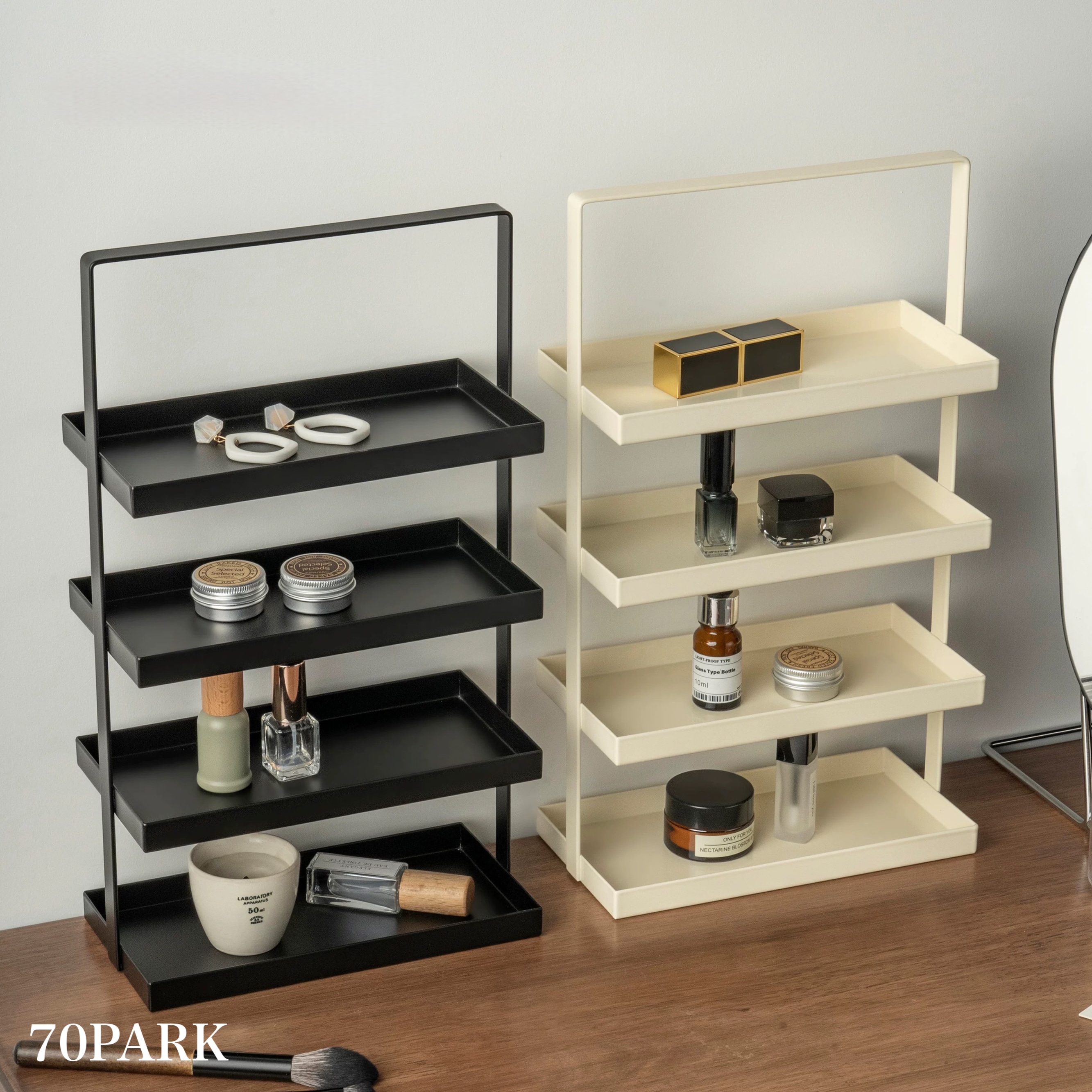 アイアン 長方形 四段 トレイ 全2色 収納 ラック 収納 小物入れ おしゃれ 韓国インテリア 韓国雑貨 韓国っぽ 北欧インテリア 北欧 インテリア雑貨 韓国 70PARK