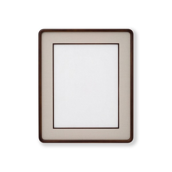 角が丸い色紙額 布マット木製色紙額 隅丸布マット色紙4号（333x242mm） 日本製 グレー