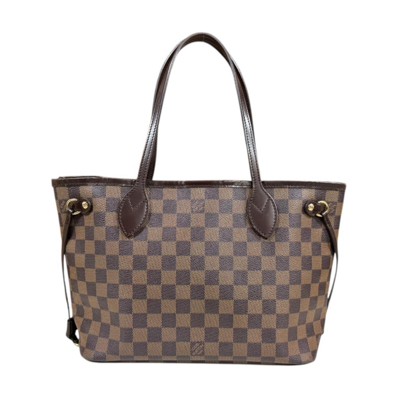 ルイヴィトン ネヴァーフルPM ダミエ トートバッグ ダミエキャンバス N51109 ブラウン LOUIS VUITTON 中古