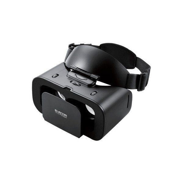 VRG-TL01BK ブラック [VRゴーグル スマホ用 VR ヘッドマウントディスプレイ 片手で楽ちん チルトアップ メガネ装着可] メーカー直送