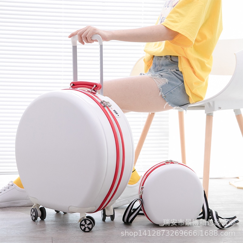 丸い個性的な韓国版スーツケース女性20インチ小型旅行ケースins学生パスワードトロリーケースミニスーツケース