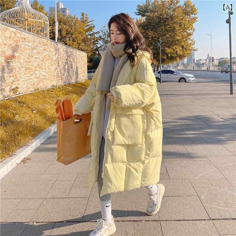 ダウン ジャケット ロング カジュアル 防寒 暖かい レディース 冬 厚手 韓国 ミドル丈 オーバー サイズ 韓国 優しい ブレッド ジャケット