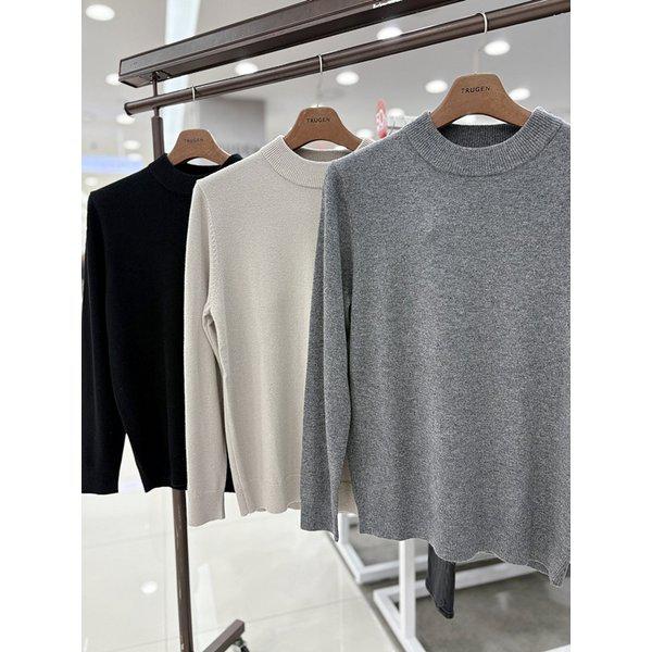 メンズ秋冬メリノウール100％純毛ハーフネックタートルネックニットセーターTシャツ3色