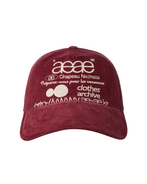 【AEAE】 WEB LOGO CORDUROY CAP [BURGUNDY] キャップ 正規品