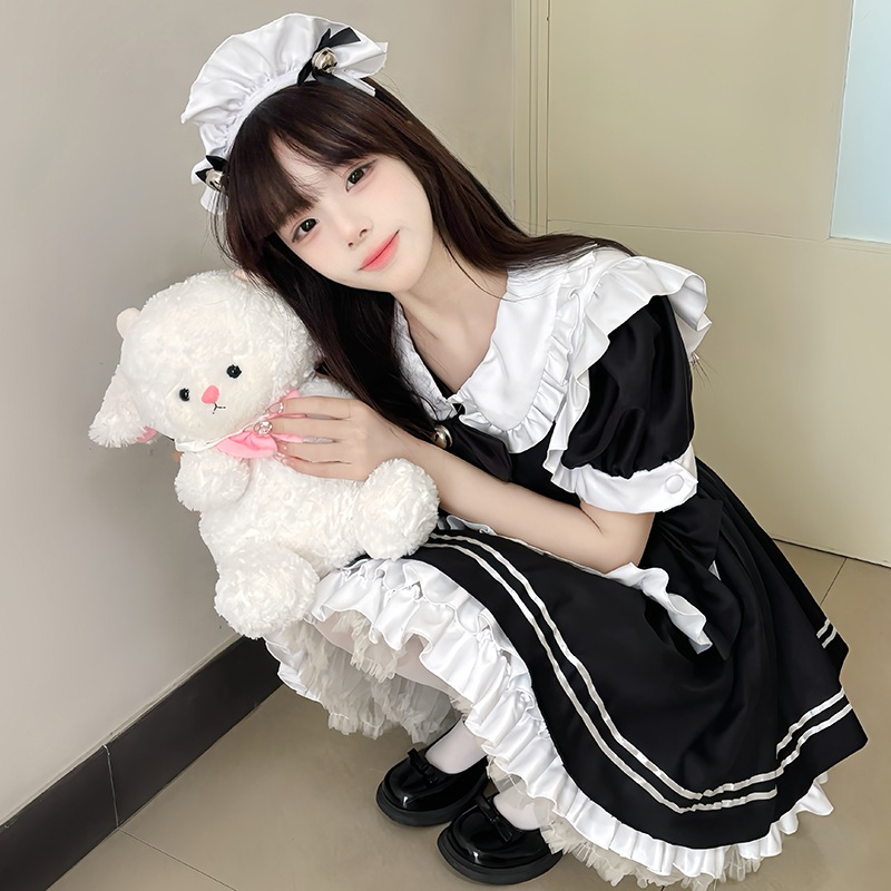 正規品:2025新作にほんこく蝶ネクタイ にじげんメイド服甘いlolitaワンピースcos服