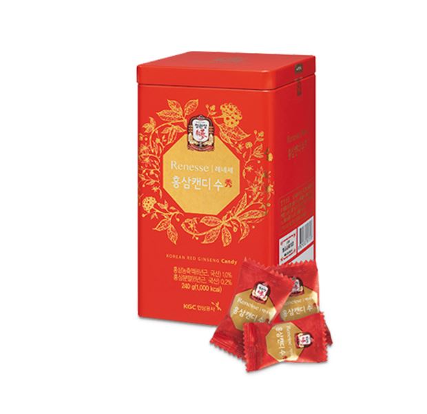 [韓国食品] 韓国産6年根紅参レネーゼ 紅参キャンディーキャンディー (紅参濃縮液配合)/ 親免疫力 健康おやつ 疲労回復のプレゼント 240g