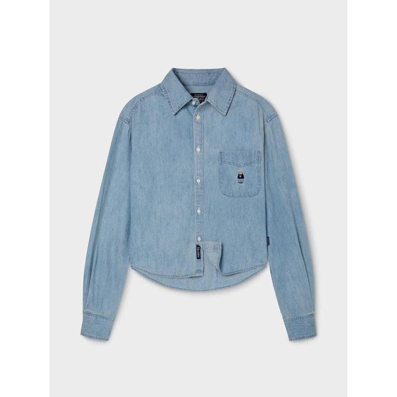 スティーブ クロップ デニム シャツ (F) WHYJG2334F