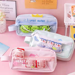 かわいい筆袋大容量小学生少女心日系鉛筆袋金ins文房具箱