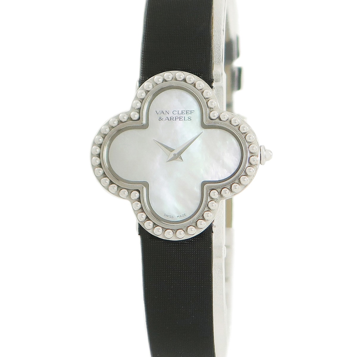 アルハンブラ スモール VCARD21600 クオーツ レディース メーカーOH済 18KWG無垢 シェル 3年保証