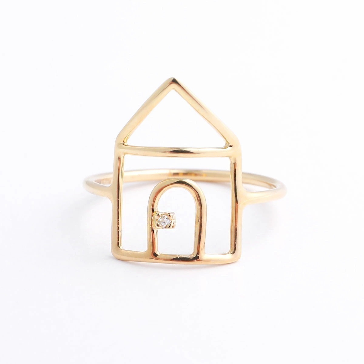 ALIITA アリータ リング CASITA BRILLANTE RING レディース 家 ハウス モチーフ 指輪 ダイヤモンド アクセサリー YELLOW-GOLD-9KT