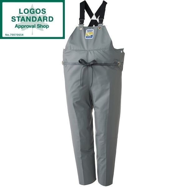 マリンエクセル 胸当て付ズボングレーM No.12063213