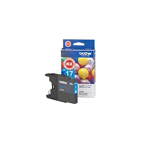 (まとめ) (純正品) BROTHER ブラザー インクカートリッジ (LC17C シアン) 大容量 (×3セット)
