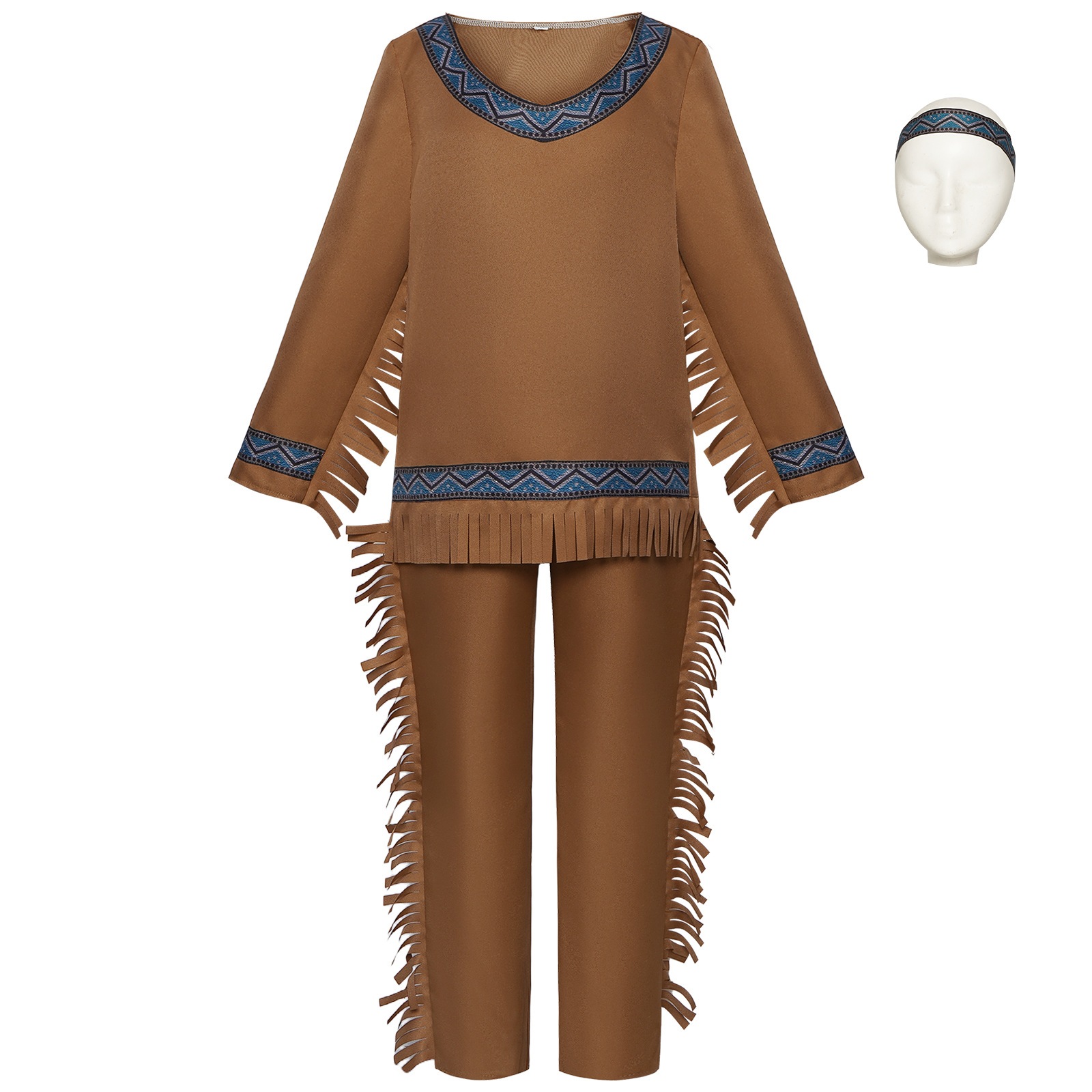 【限時割!引!】先住民cos子供男性ハロウィーンcos服原始人上着ズボンコスプレコスプレ服