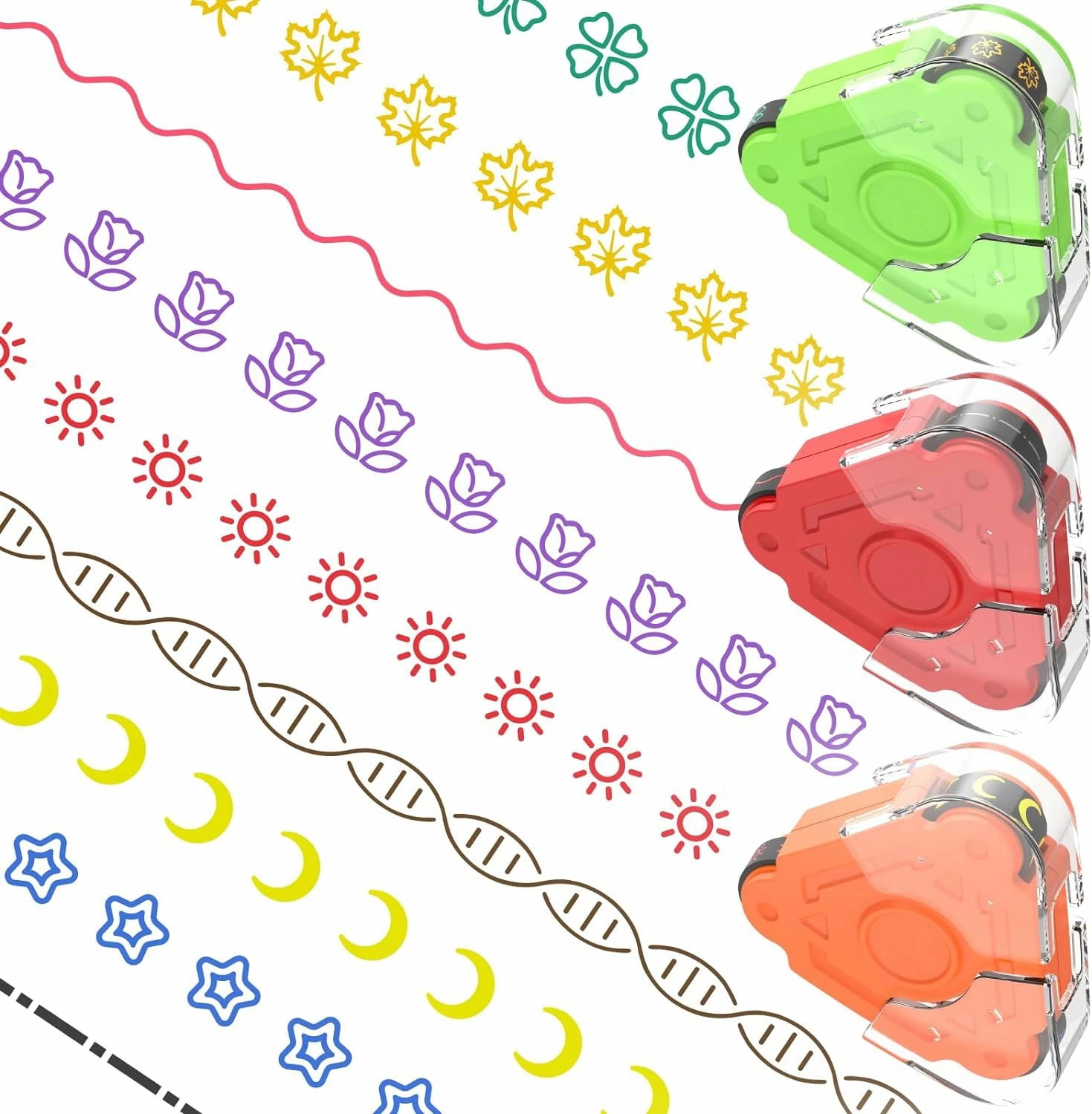 韓国ファッション スタンプ ラインマーカー 9色 9種類 水性 速乾 スタンプマーカー 手帳/日記/手紙/ノート/カード作り 筆記用具 スタンプ ペン