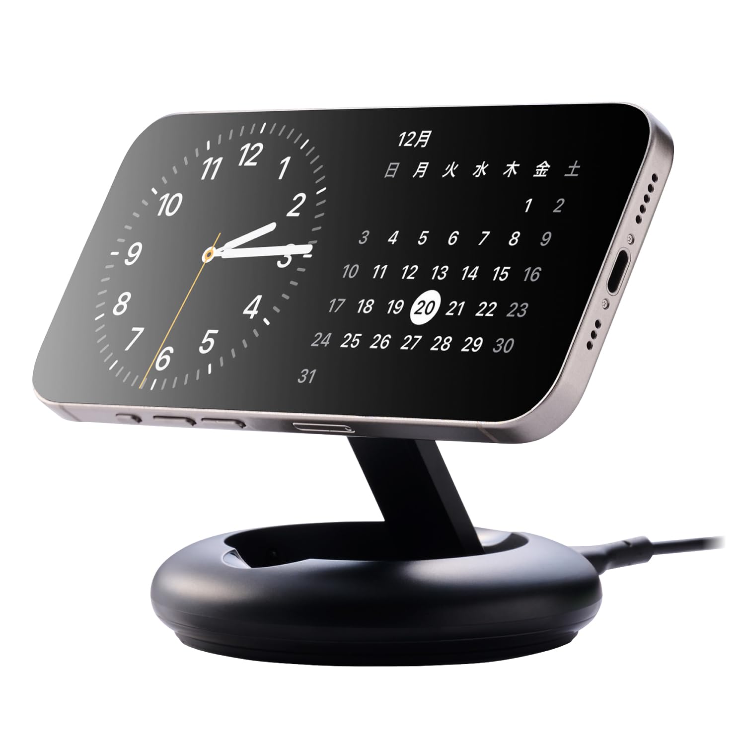 エレコム Qi2 充電器 スタンド 15W Type-C入力 折りたたみ可能 正規認証品 【iPhone 16/15/14シリーズ対応】 ブラック EC-MA08BK