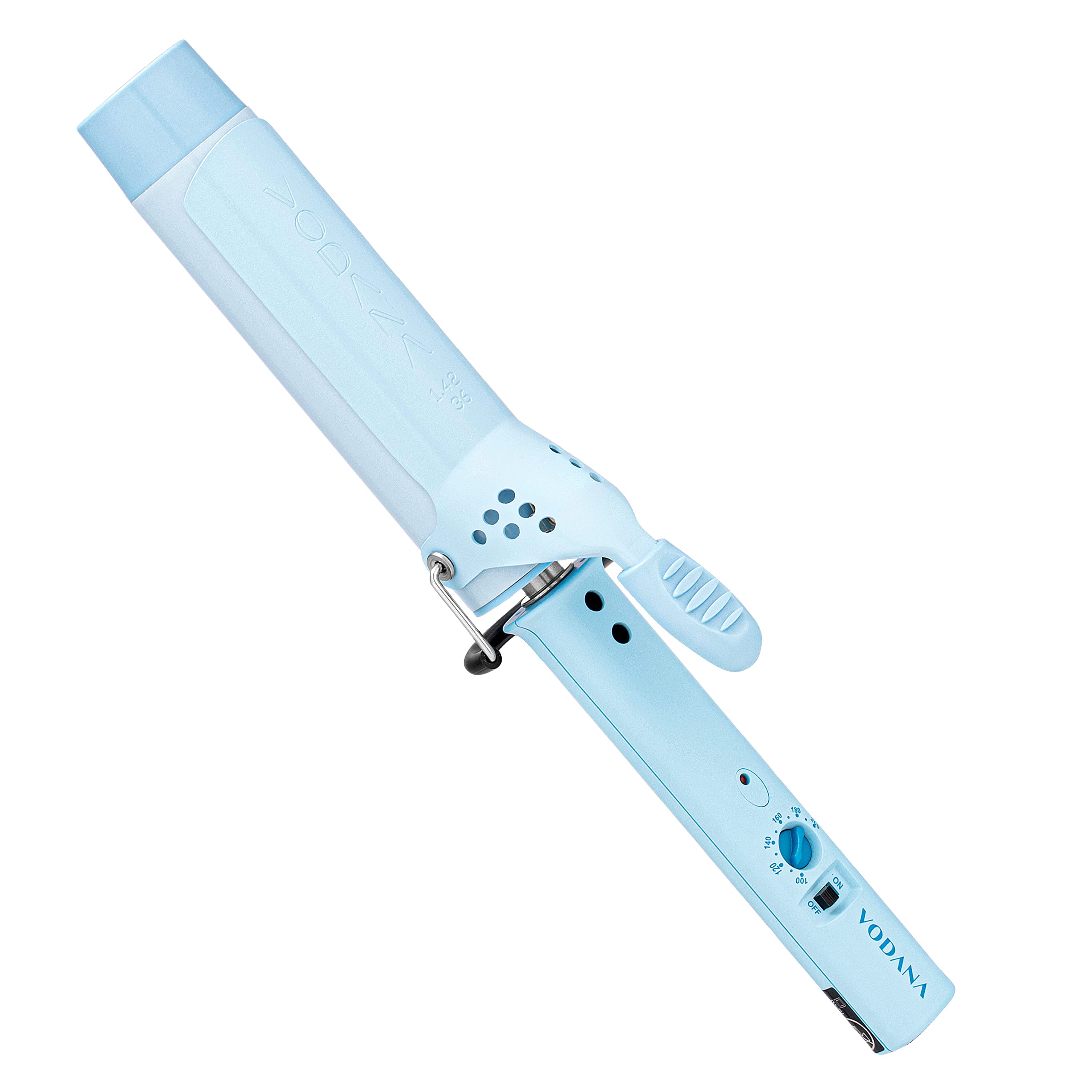 VODANA グラムウェーブカーリングアイロン【日本正規品】【日本仕様プラグ】ウェーブアイロン ヨシンモリ くびれ巻き 女神ヘア 韓国風ヘア ダメージ最小化 (クリーミーブルー, 36mm)