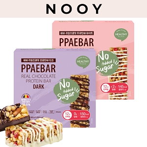 PPAEBAR 健康な場所リアルチョコレート プロテインバ タンパク質 エナジーバー ダーク/ホワイト 無糖 9個入りプロテイン おすすめ