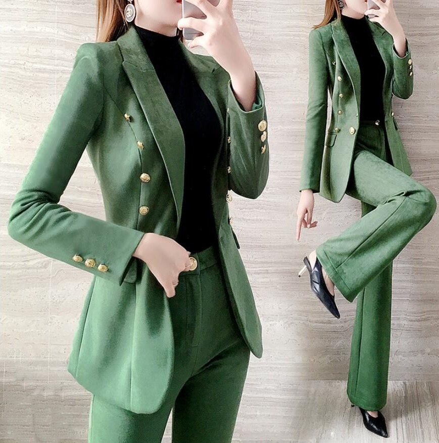 激安な セレモニースーツ パンツスーツ スーツレディース セットアップ 細身シル フォーマルスーツ 事務服 その他 スーツ Color グリーン Marketing Econsult Org Br