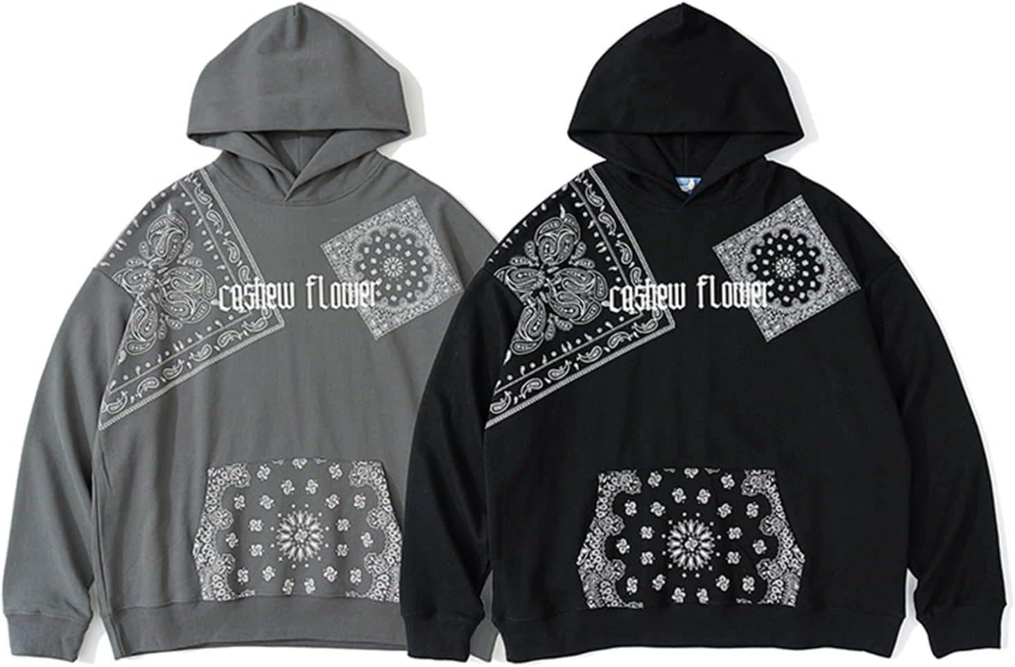 トレーナー メンズ ウェットシャツ フード付き プルオーバー 花柄 パーカー 男女兼用 袖 Tシャツ 春春服 オーバーサイズ パーティー ヒップホップ カジュアル vibe V系 かっこい