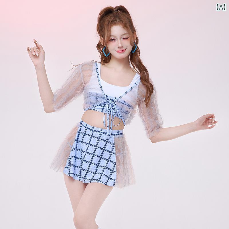 水着 4点 セット レディース ビキニ スイムウェア 海 プール セクシー キュート かわいい おしゃれ 韓国 レジャー スポーツ 旅行 デート イベント フェス マリン リゾート 細見え スタイル