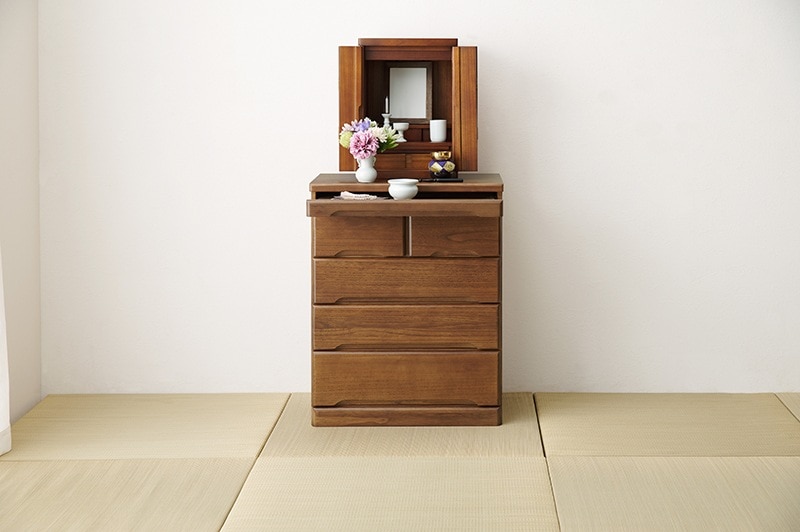 仏壇 チェスト 仏具収納 仏壇台 スライド棚 引き出し 木製 天然木 桐 完成品 15-20号のお仏壇に適合 4段 幅60cm 27,800円