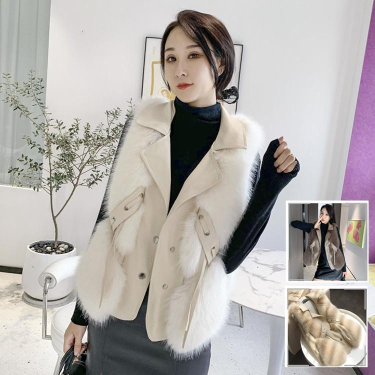 秋冬 レディース ファーコート 毛皮コート ファーベスト レディースコート フェイクファー アウター ジャケット　暖かい OL　通勤　レディースアウター