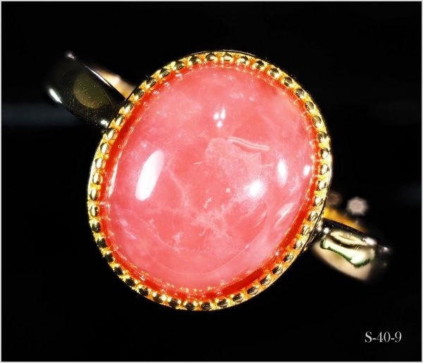 天然 インカローズ リング 指輪 大粒 NoS-40-9 刻印有 YG