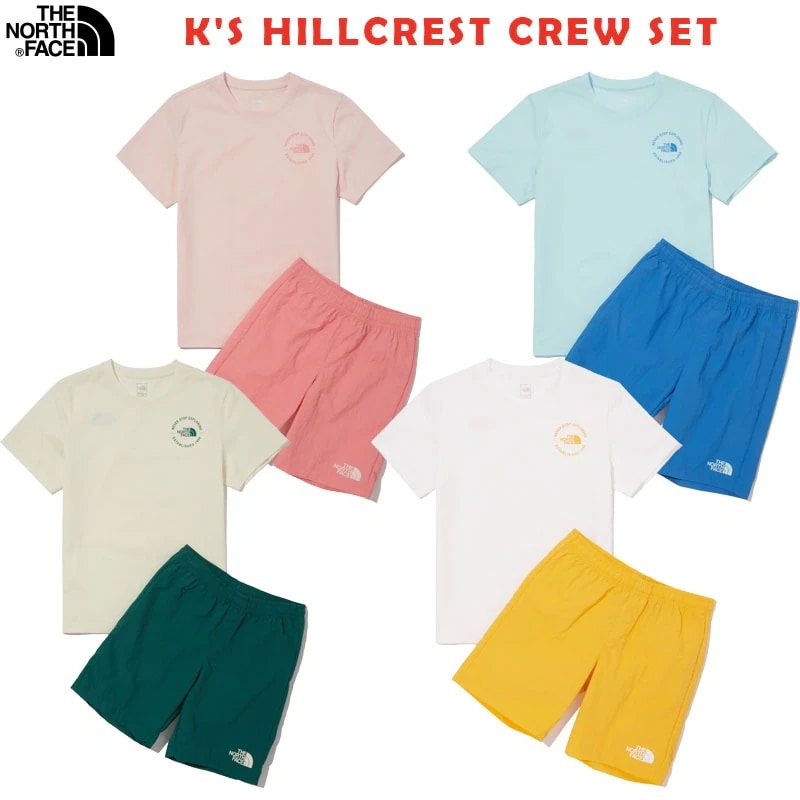 韓国正規品保証 関税負担なし NT7UN18S KIDS HILLCREST CREW SETデイリー 基本 着装 男子 女子 人気 韓国 ファッション 男女共用 アウトドア