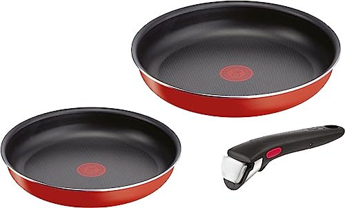 ティファール 取っ手のとれる 鍋 フライパンセット 3点セット ガス火専用 PFOAなどの有害物質不使用 「インジニオネオ パプリカレッド」 こびりつきにくさ長持ち レッド L15193